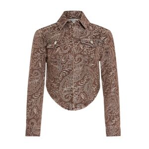 Amanda Uprichard Brown Paisley Jacket
